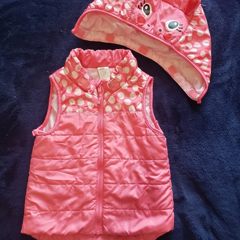 H&M* Pink Vest* 12-18 months